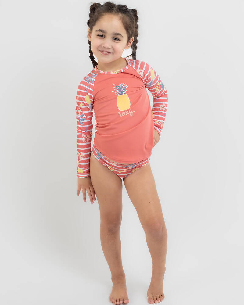 Roxy Toddlers' Little Pineapple Long Sleeve Rash Vest Set for Womens