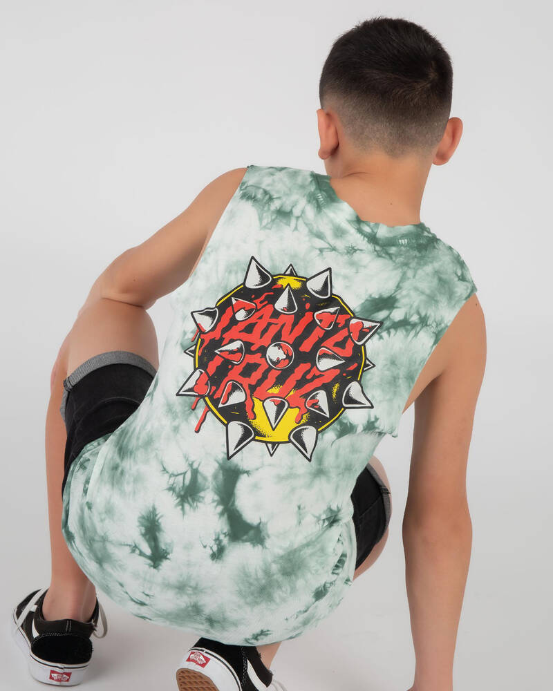 Santa Cruz Boys' Mace Dot Tie Dye Muscle Tank for Mens