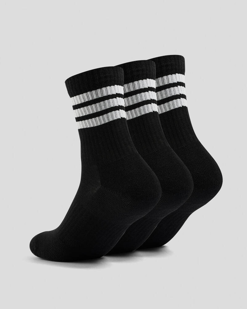 adidas Kids' 3S C CRW 3 Pack Socks for Unisex