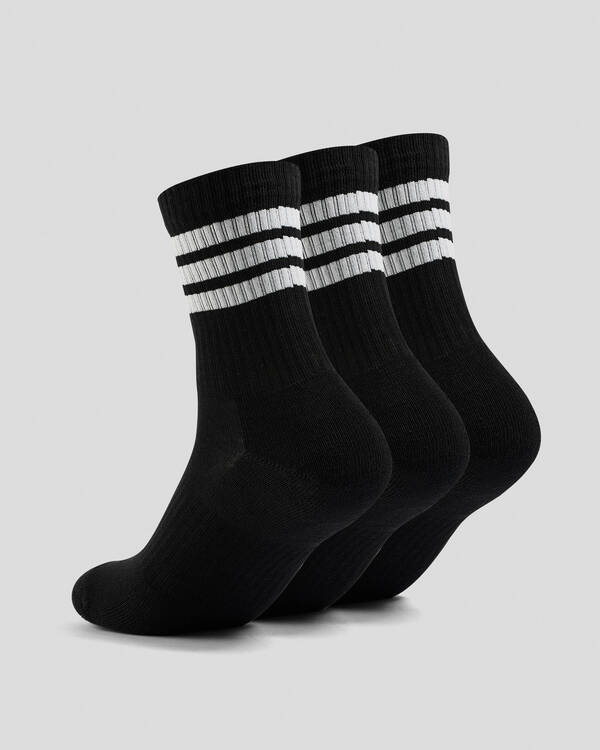 adidas Kids' 3S C CRW 3 Pack Socks for Unisex