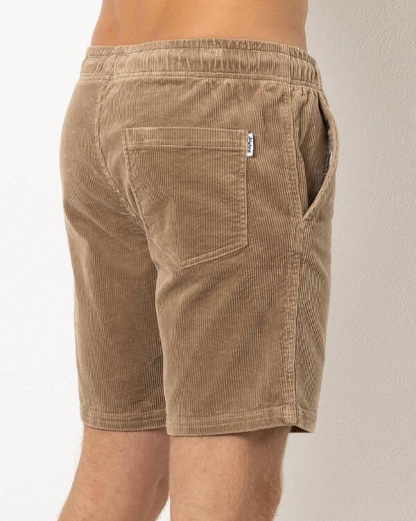 Skylark Shale Elastic Waist Shorts for Mens