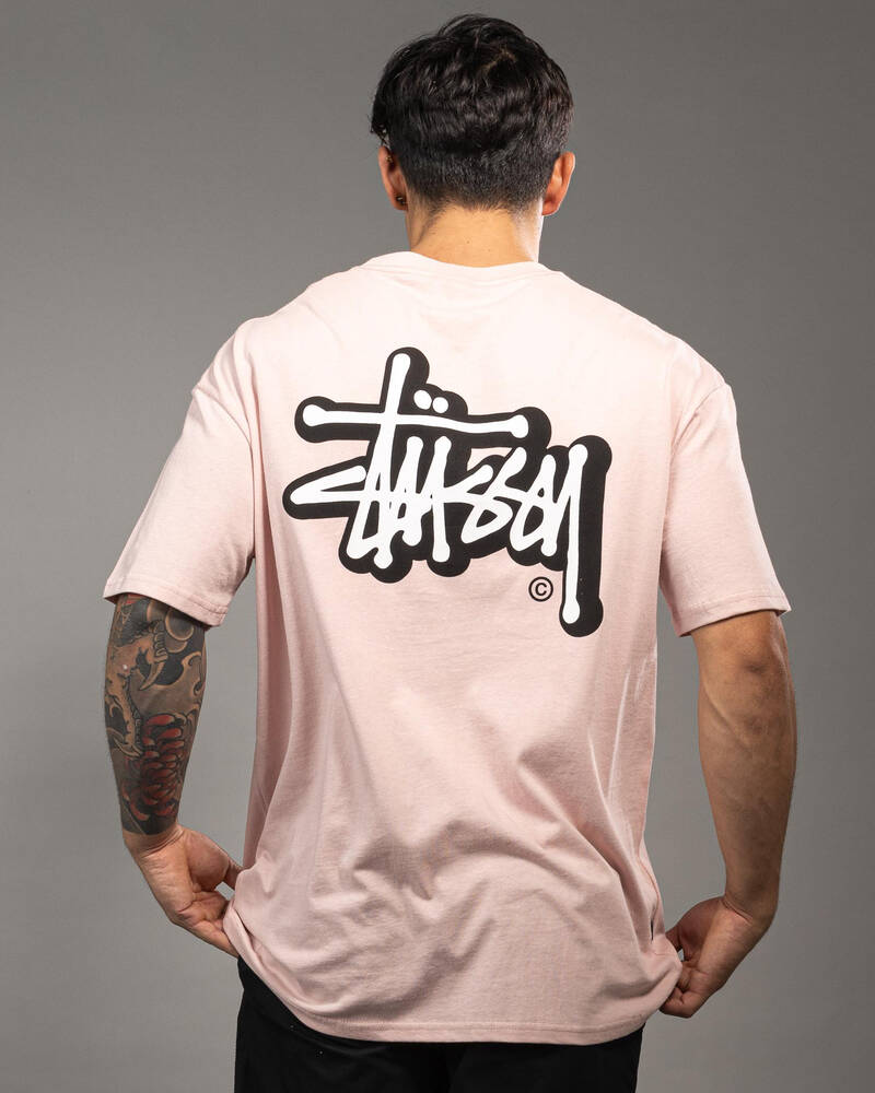 Stussy Solid Offset Graffiti T-Shirt for Mens