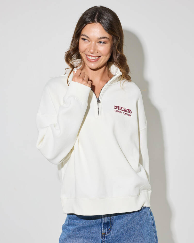 Rip Curl Surf Puff 1/4 Zip Sweatshirt for Womens