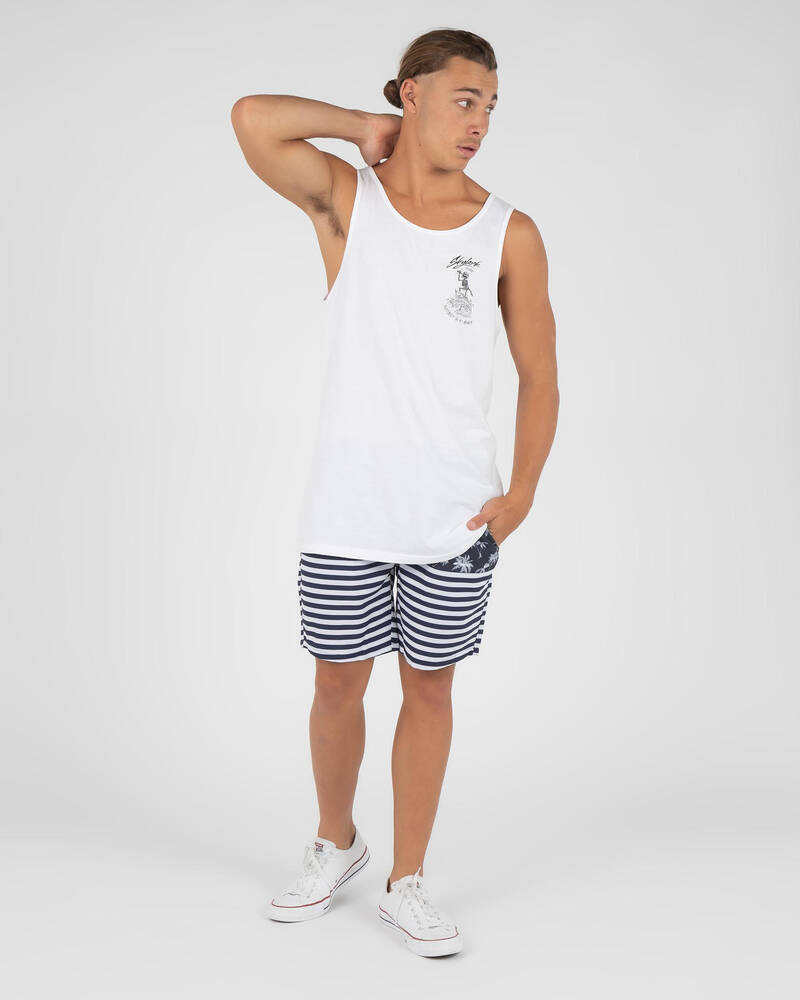 Lost Society Paradise Stripe Board Shorts for Mens