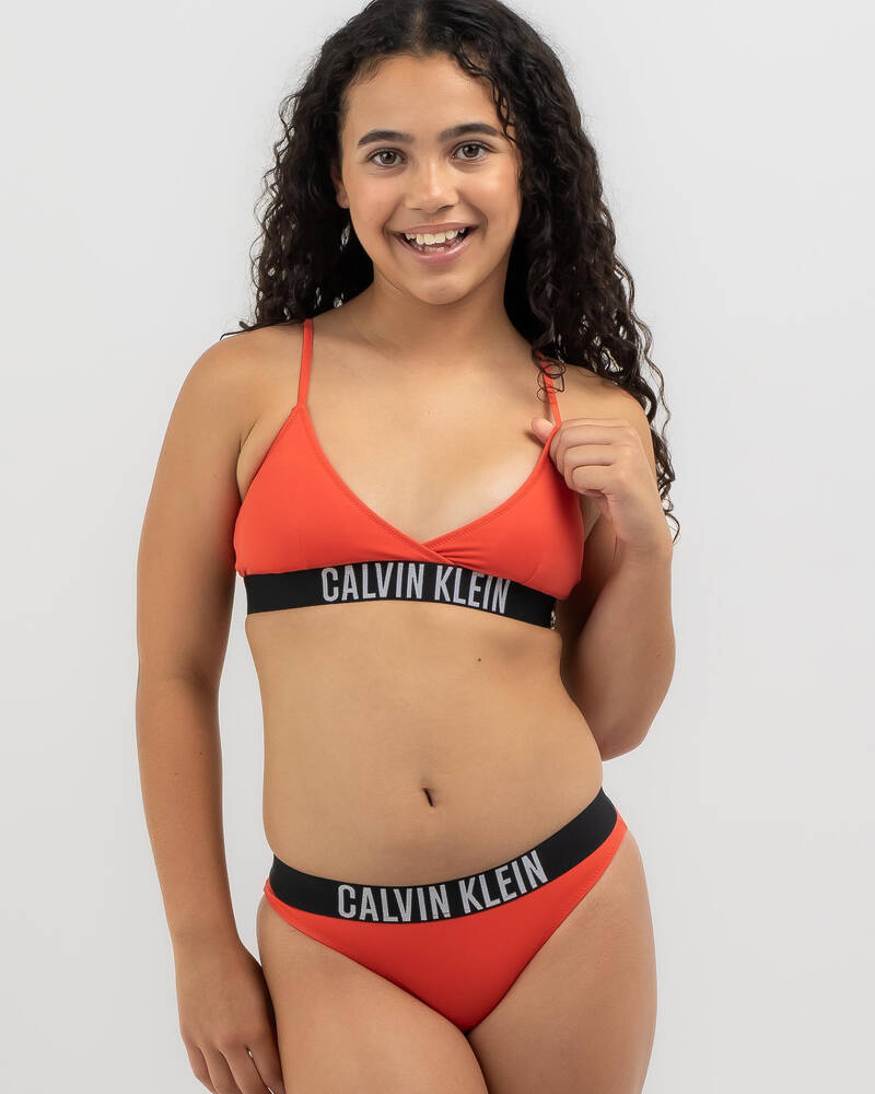 Calvin Klein Girls' Cross Over Triangle Bikini Set for Womens