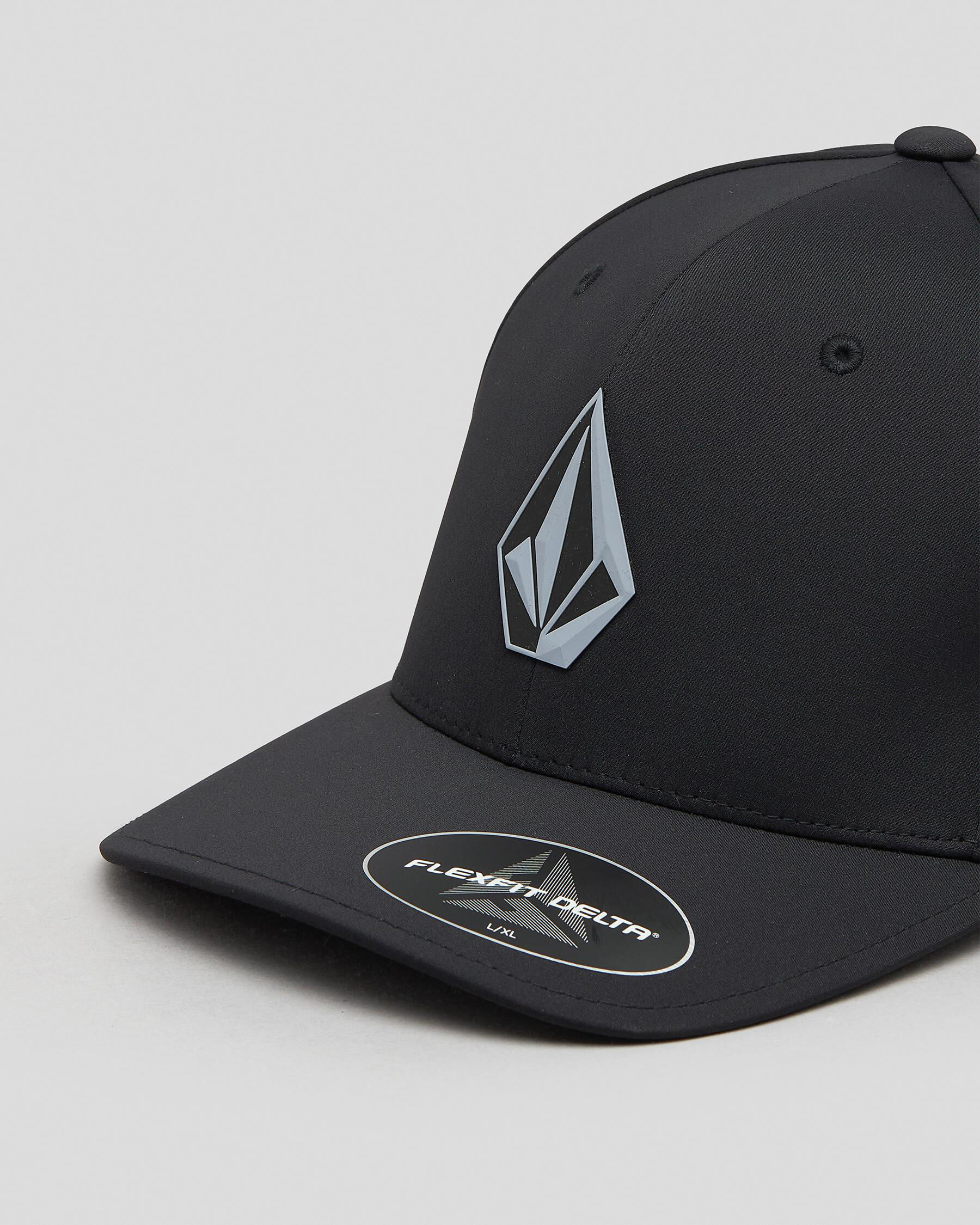 Volcom Stone Tech Delta Baseballkappe – Wasserabweisend, 92% Polyester/8% Elasthan, Flexfit
