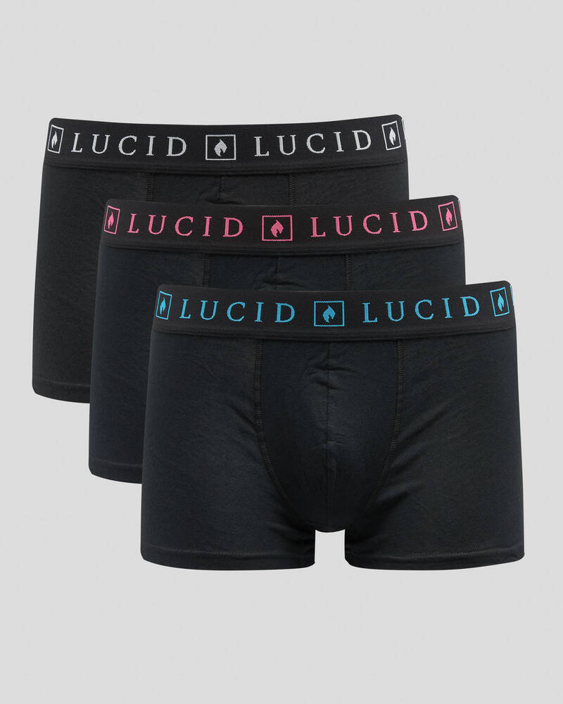 Lucid Logo Pop Fitted Boxer Shorts 3 Pack for Mens