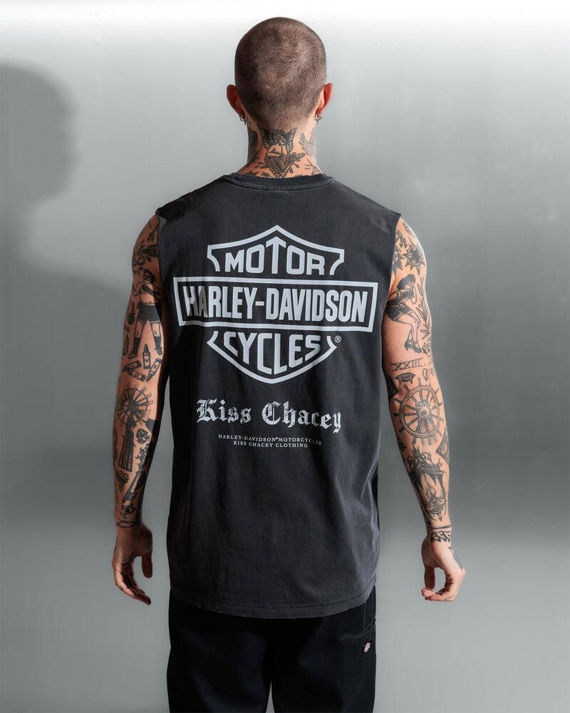 Kiss Chacey Harley-Davidson Idle Relaxed Muscle Tank for Mens