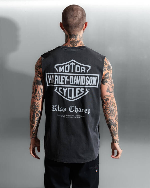 Kiss Chacey Harley-Davidson Idle Relaxed Muscle Tank for Mens
