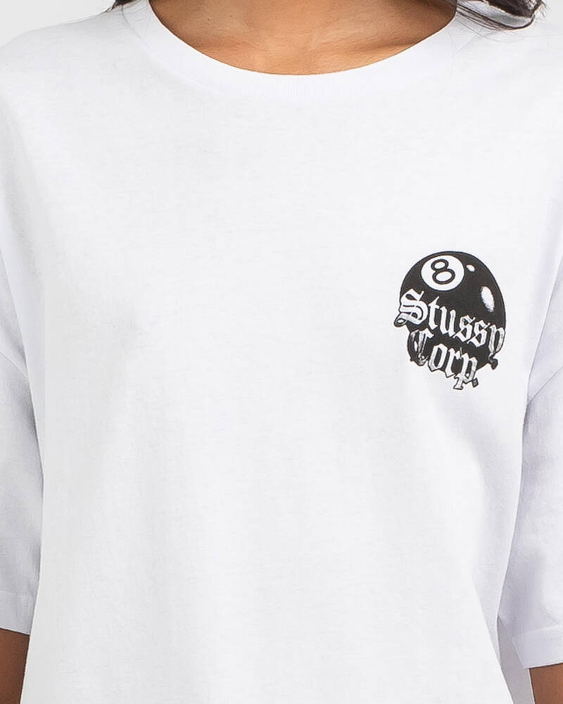 Stussy 8 Ball Corp Relaxed T-Shirt for Womens