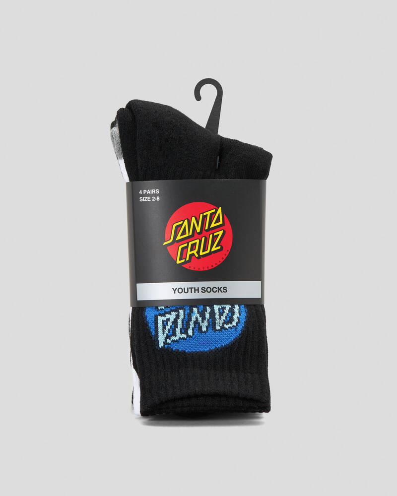 Santa Cruz Boys' Other Dot Socks 4 Pack for Mens