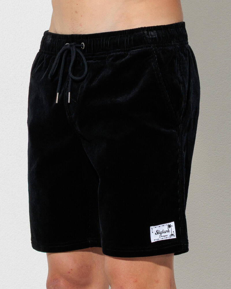 Skylark Shale Elastic Waist Shorts for Mens