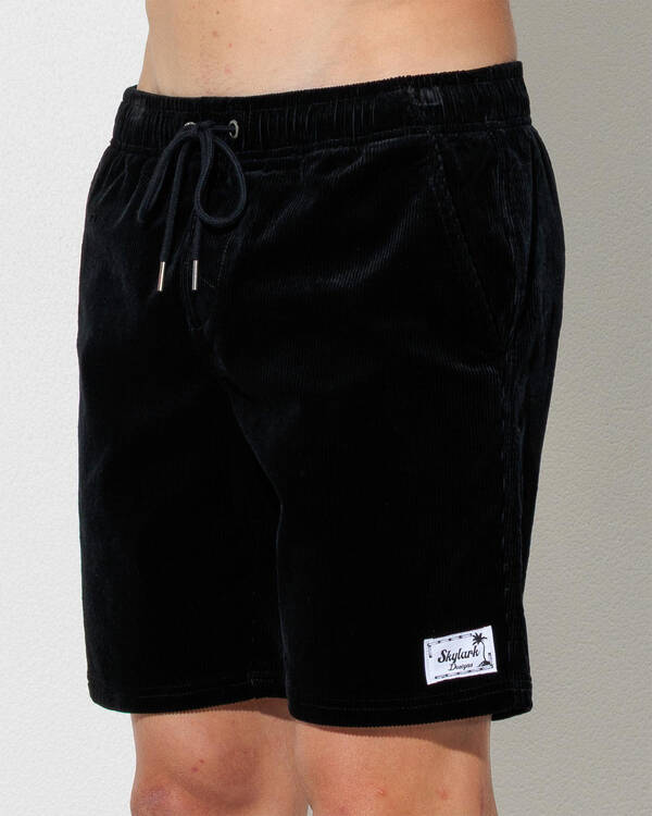 Skylark Shale Elastic Waist Shorts for Mens