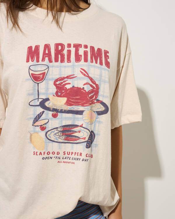 All About Eve Maritime Relaxed T-Shirt for Womens