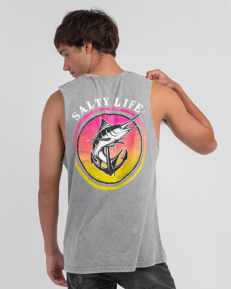 Salty Life Abstract Muscle Tank for Mens