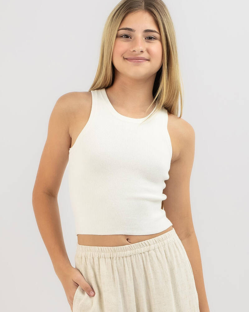 Mooloola Girls' Basic Racer Back Knit Top for Womens