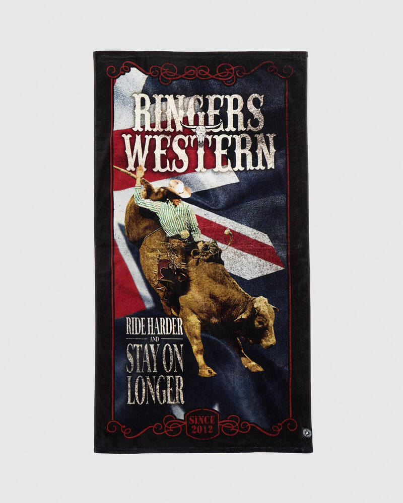 Ringers Western Ride Harder Towel for Mens