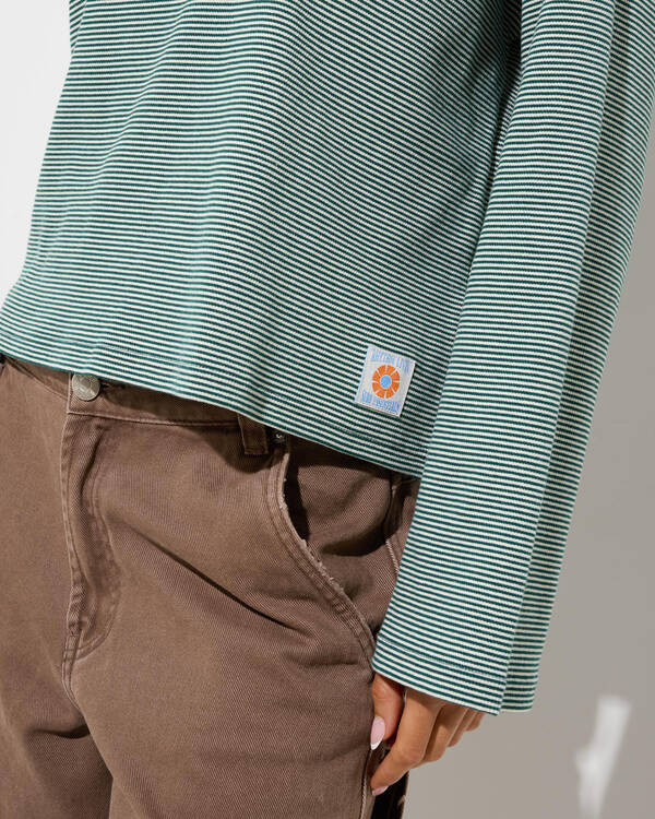 Rhythm Lexi Stripe Long Sleeve T-Shirt for Womens