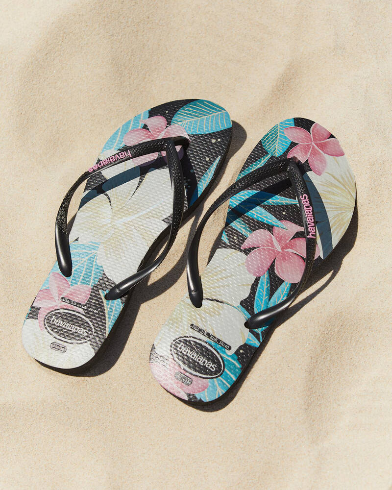 Havaianas Slim Floral Thongs for Womens