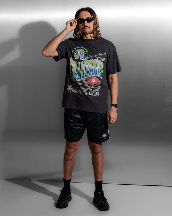 Majestic Seahawks Team Wave T-Shirt for Mens