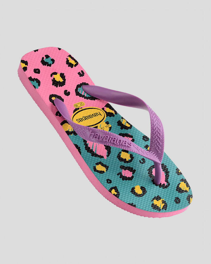 Shop Havaianas Top Animals Thongs In Crystal Rose Fast Shipping