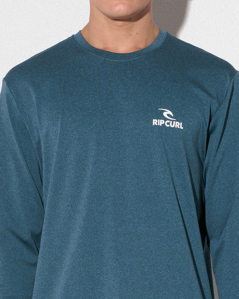 Rip Curl Stack Brand Icon Long Sleeve Rash Vest for Mens