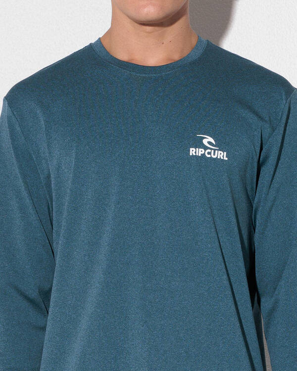 Rip Curl Stack Brand Icon Long Sleeve Rash Vest for Mens