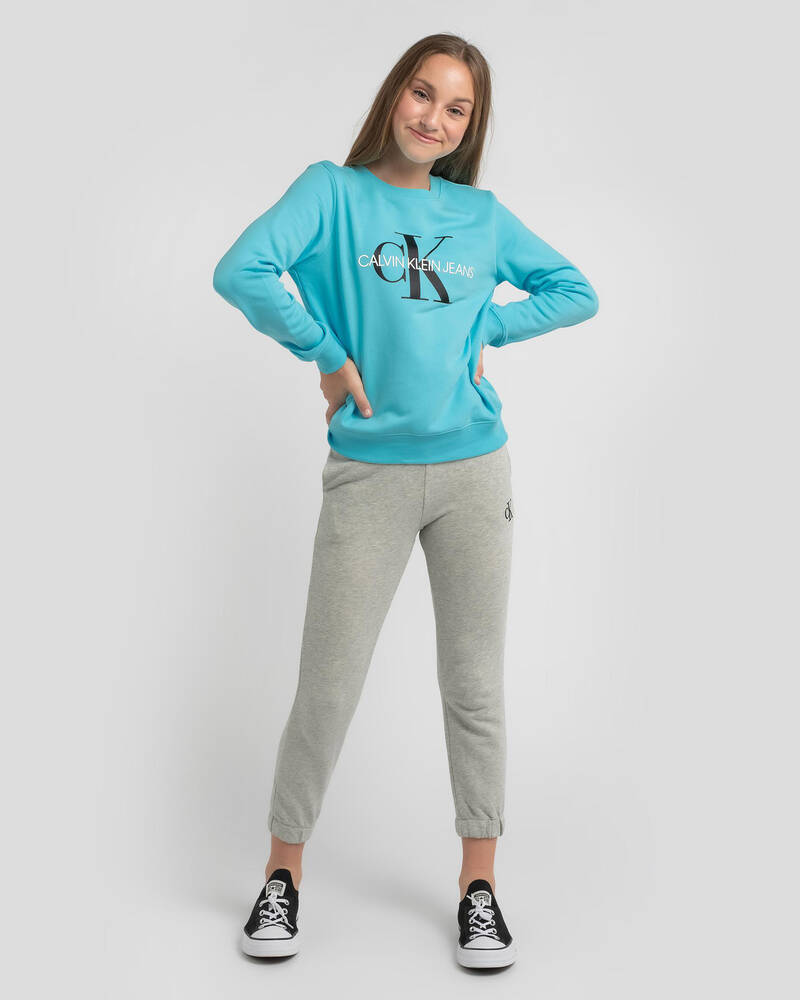 Calvin Klein Girls' Monogram Logo Sweatshirt for Womens