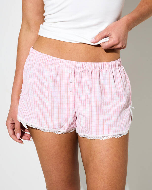 Malibu Lounge Walter Check Short for Womens