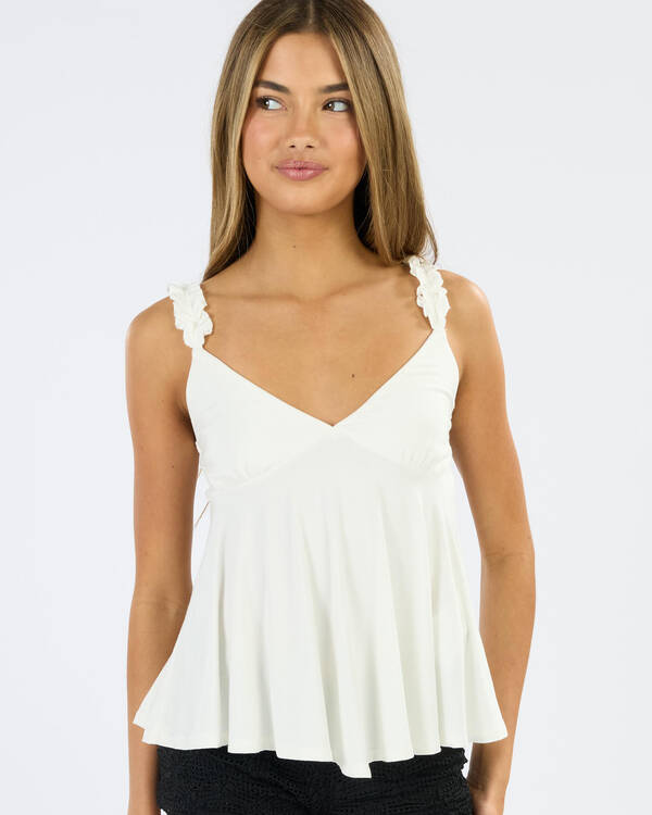 Ava And Ever Girls' Basic Myla Rib Scoop Tank Top for Womens