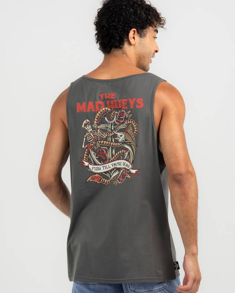 The Mad Hueys Fish Till You're Dead Singlet for Mens