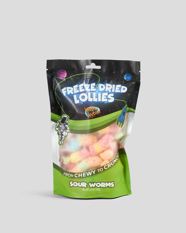 Large Freeze Dried Sour Worm Lollies