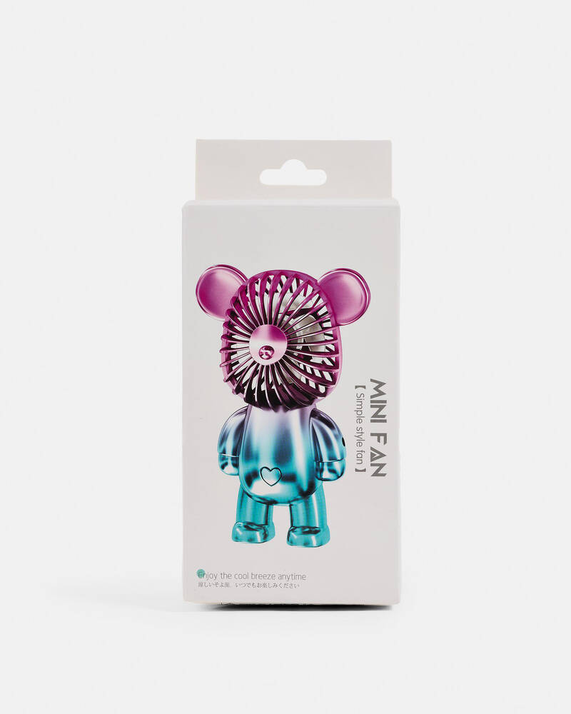 Get It Now USB Plated Bear Hand Fan for Unisex