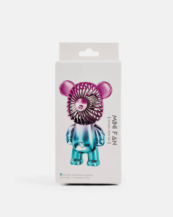 USB Plated Bear Hand Fan