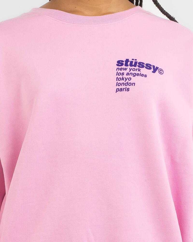 Stussy Strawberry Oversized Sweatshirt for Womens
