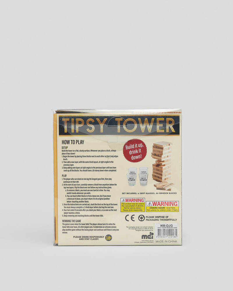 Get It Now Tipsy Tower Drinking Game for Unisex