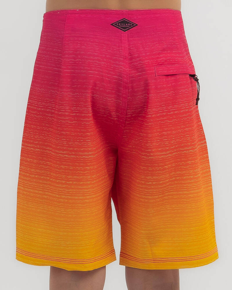 Skylark Boys' Fader Board Shorts In Orange/pink - Fast Shipping & Easy ...