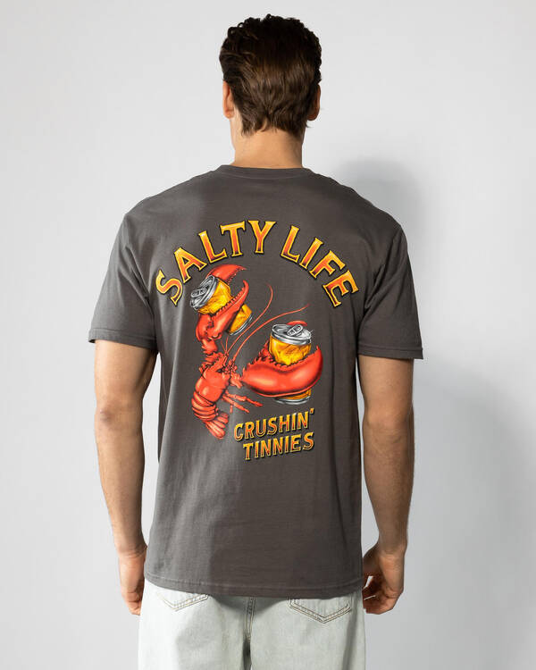 Salty Life Crushing Tinnies T-Shirt for Mens