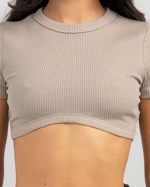 Ava And Ever Kendra Ultra Crop Baby Tee for Womens