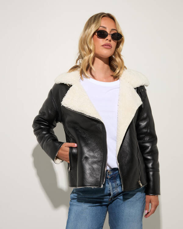 Ava And Ever Sonny Faux Leather Jacket for Womens