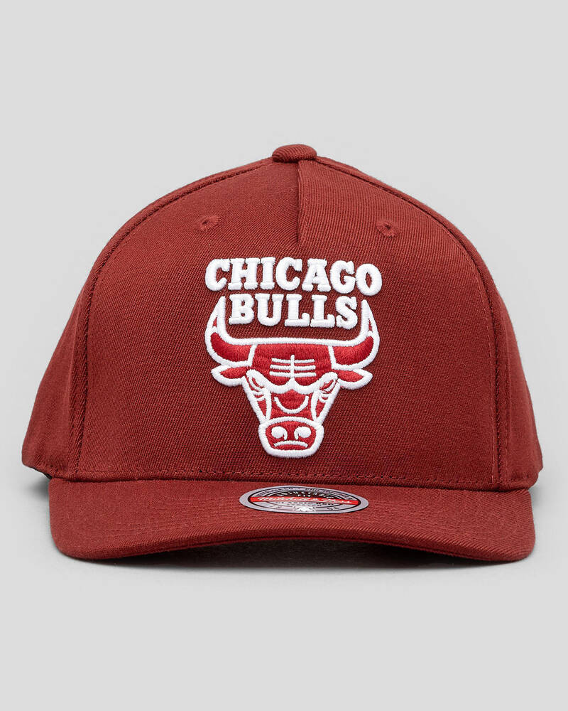 Mitchell & Ness Chicago Bulls Crimson Sector Pinch Panel Snapback Cap for Mens