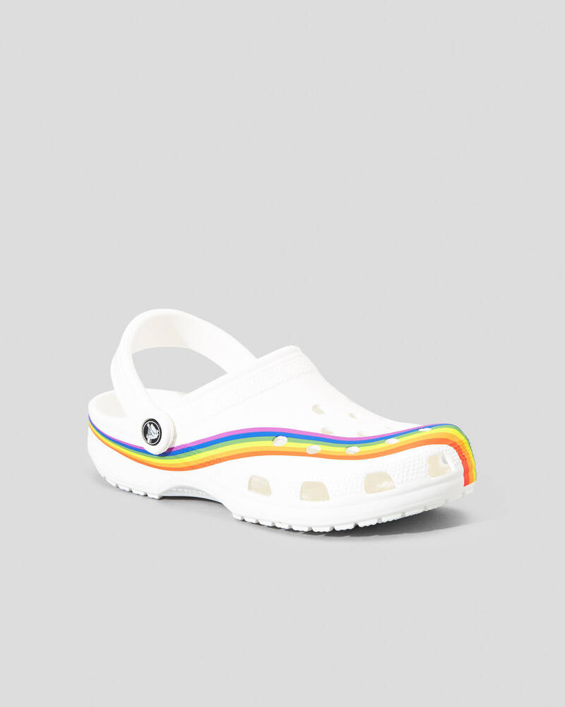 Crocs Classic Rainbow Dye Clogs for Unisex