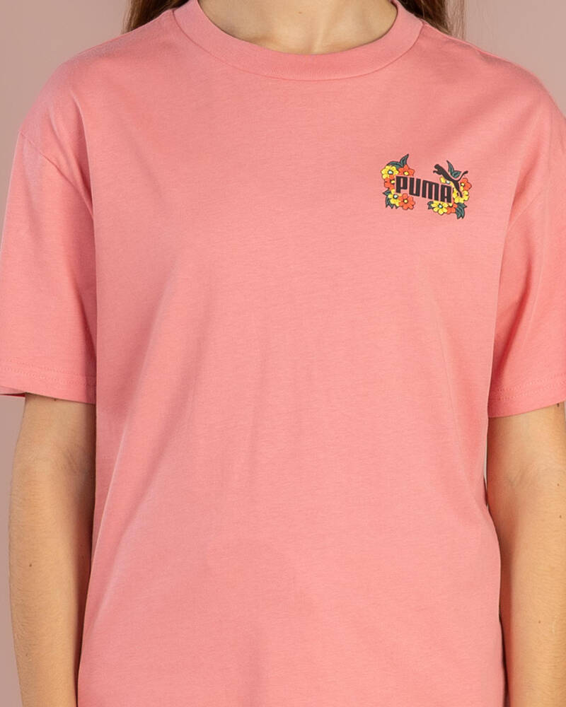 Puma Girls' MID90s Relaxed Graphic T-Shirt for Womens