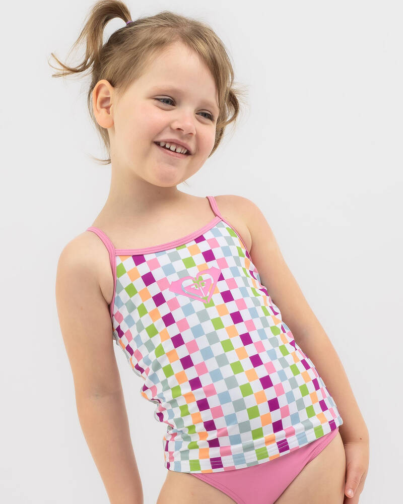 Roxy Toddlers' Rainbow Check Tankini Set for Womens