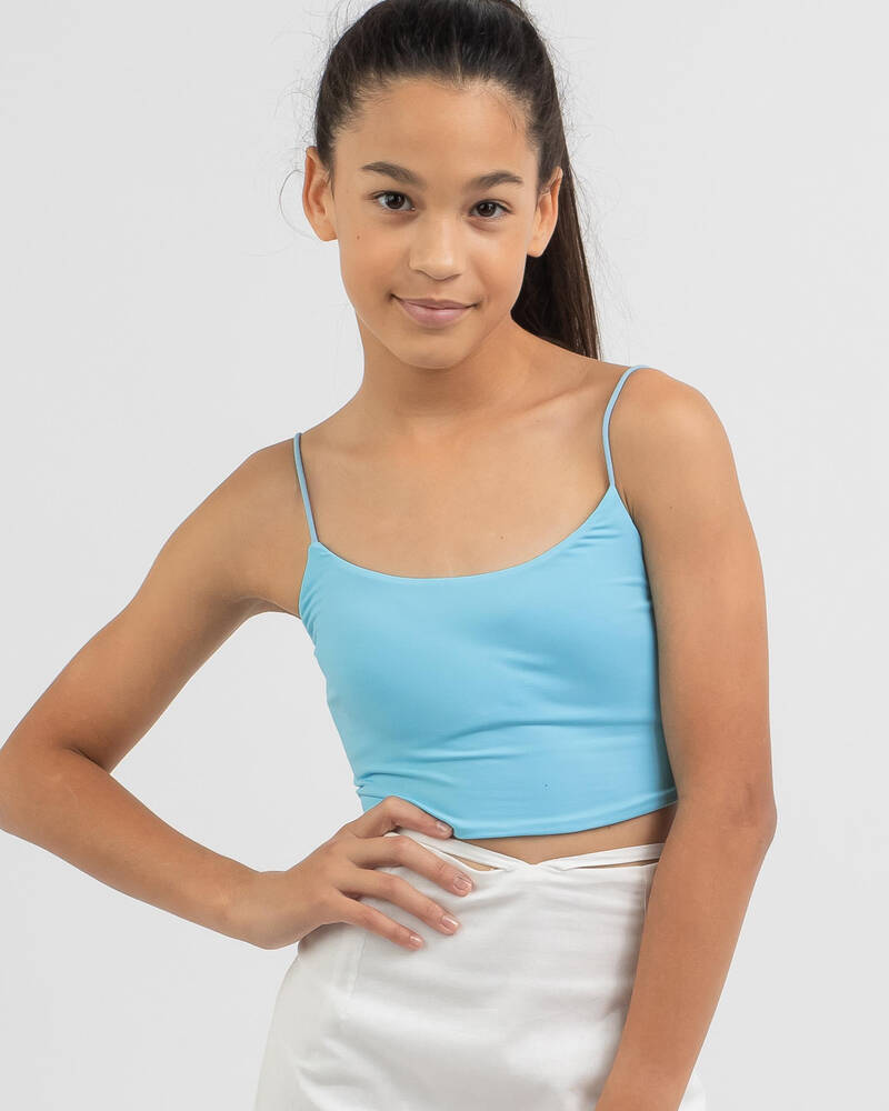 Mooloola Girls' Basic Crop Top for Womens