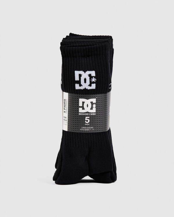 DC Shoes Crew Socks 5 Pack for Mens