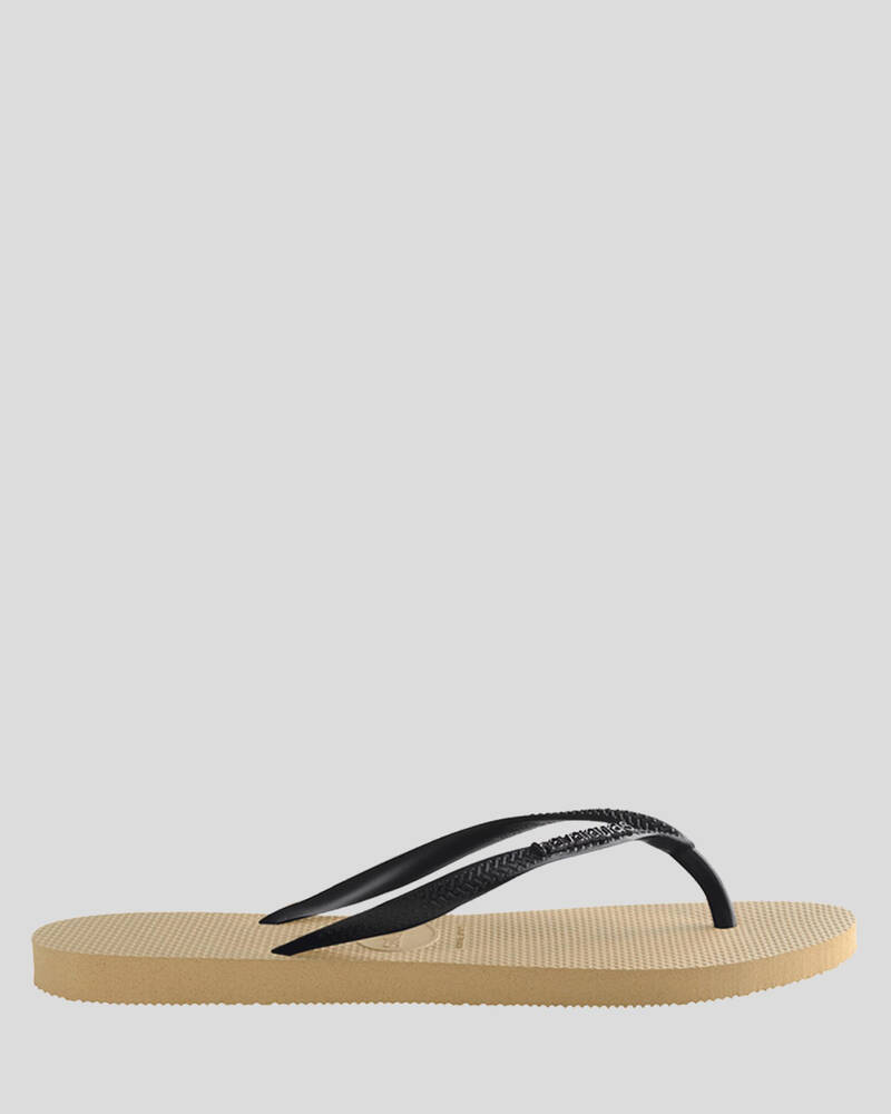 Havaianas Slim Metal Logo Thongs for Womens