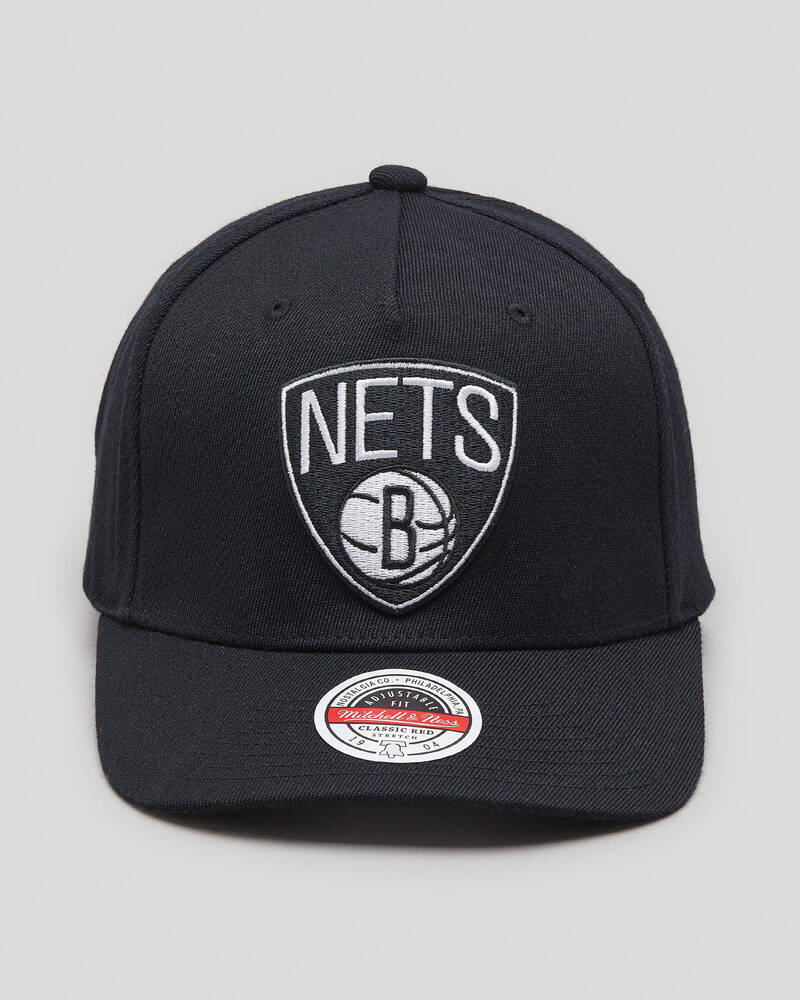 Mitchell & Ness Brooklyn Nets Black & Team Colour Logo Snapback Cap for Mens