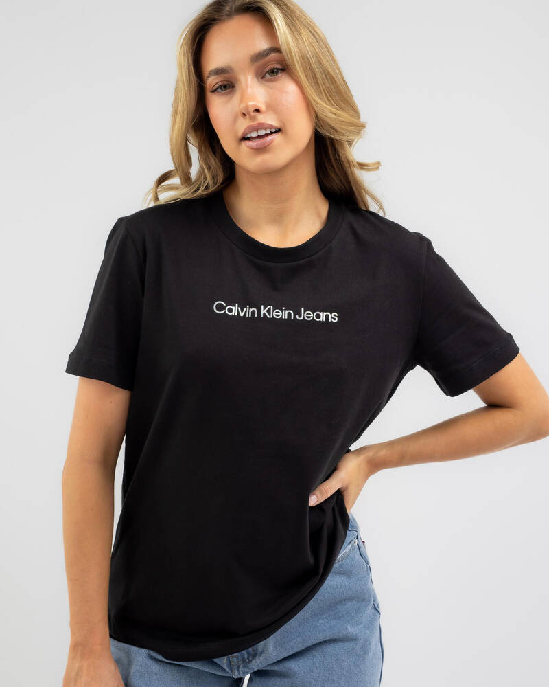 Calvin Klein Shrunken Institutional T-Shirt for Womens