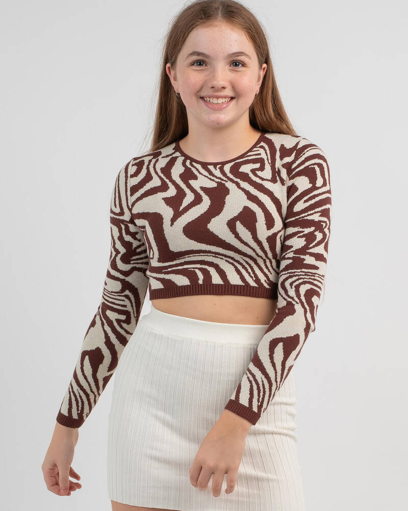 Ava And Ever Girls' What Goes Around Knit Top for Womens